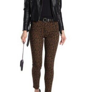 *NWT*  Sanctuary Leopard Twill Casual Winter Fall Chic Skinny Pants Black Brown